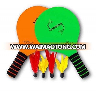 Wholesale With Low Price Wood Beach Paddle  Ball Games Beach Racket Set